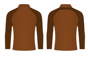 Brown fleece long sleeve. vector   © marijaobradovic