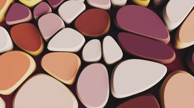 Abstract background with moving shapes loop