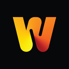 Modern Letter W Logo Design for Startup, Technology, Vector Illustration.