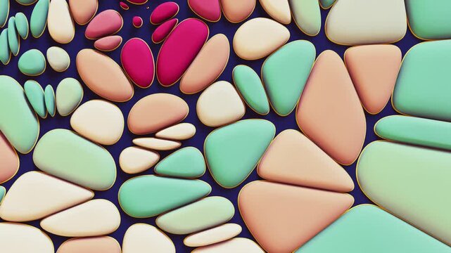 Colorful shapes seamless loop