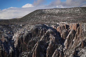 mountain landscape with snow