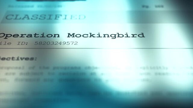 Cinematic Generic Conspiracy Classified Document - Operation Mockingbird