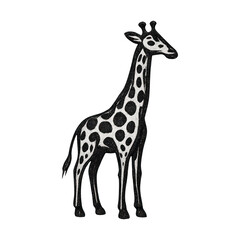 Obraz premium PNG Stylized giraffe illustration with spots.