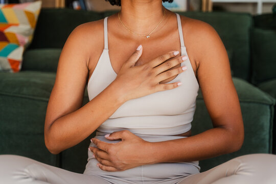 Female meditating