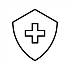 Fototapeta premium Healthcare Icon. Symbol isolated white background. vector illustration. color editable.