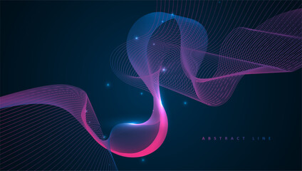 Abstract colored dynamic waves. Modern abstract cover. Colorful curve lines. Graphic concept for your design