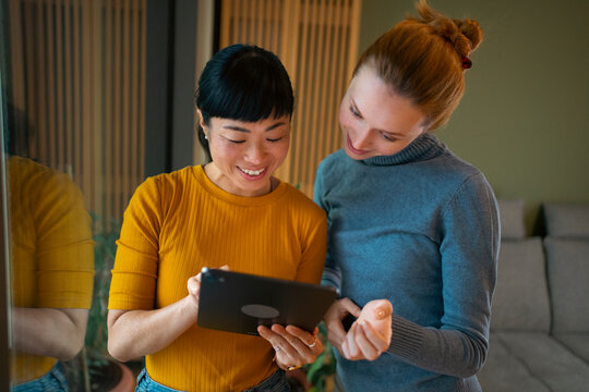 Diverse women friends