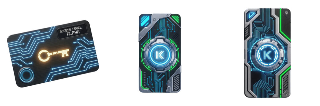 Game treasure keycard isolated on white background no shadow, RPG access card tarjeta de tesoro 宝藏钥匙卡 collectible key item dungeon pass 3D render gaming asset PNG clipart transparent