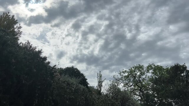 Textured Cloudy Sky Over Natural Landscape