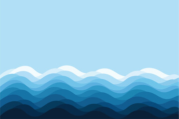 An abstract representation of ocean waves in varying shades of blue creating a calm and flowing underwater scene high quality professional