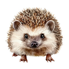 watercolor of Hedgehog, vector, isolated on a white background. © nexora