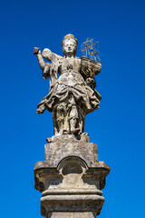 Fototapeta premium The Estatua de Viana is a fountain in the Portuguese town of Viana do Castelo in Portugal.