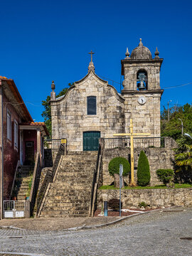 Igreja Matriz church in Ruivaes in the Municipality of Vieira do Minho in Peneda Geres National Park in Portugal
