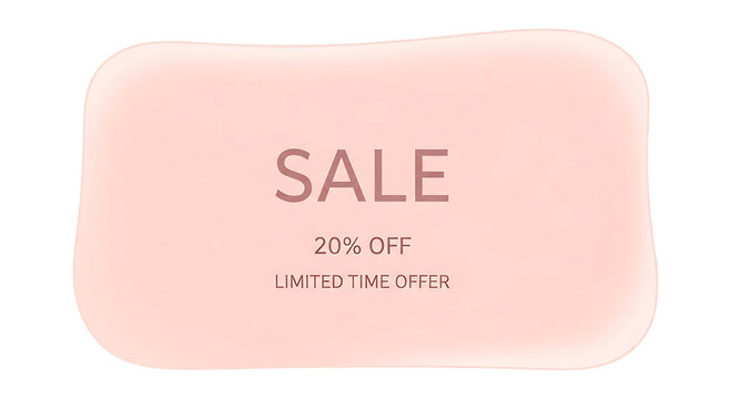 Sale promotion graphic design with transparent background limited time offer