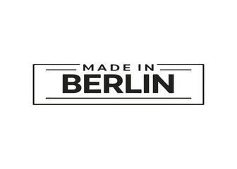 Fototapeta premium Made in Berlin label vector Made in vector label icon on a white background