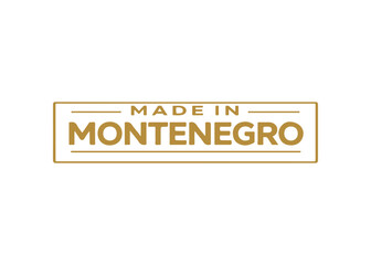 Fototapeta premium Made in Montenegro label vector Made in vector label icon on a white background