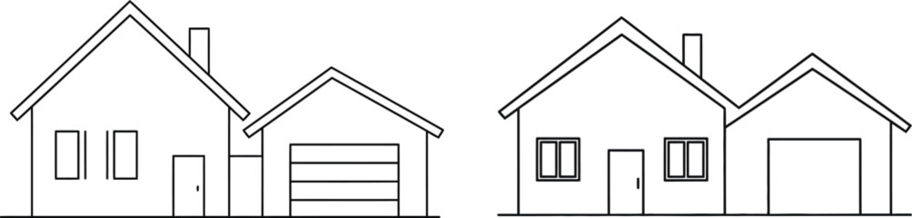 Fototapeta premium Architectural blueprint of a modern house