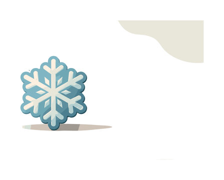 S nowfl akeb adgesimple st and ing up right with cle ansix armedsymmetry and roundedb adge form positi oned in the left third ona