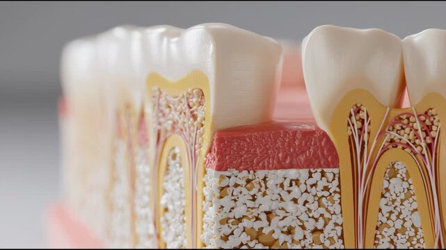 Model Demonstrates Periodontal Ligament Breakdown and Its Effects on Dental Health in a Clear Visual Format