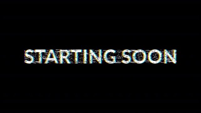 Epic &ldquo;Starting Soon&rdquo; Text Animation, Cinematic Black Background ,starting soon text in animation epic transition with alpha channel