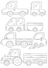 Set of cute illustration. Perfect for kids designs, posters, stickers
