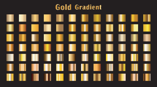 A vibrant gradient display of gold tones arranged in a grid pattern for visual appeal. Vector illustration.