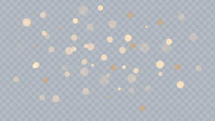 A serene digital background featuring scattered golden and white circular particles on a light grey canvas Vector illustration. © MD NUR MIA