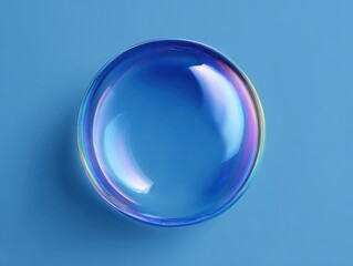 force field bubble isolated on a blue background
