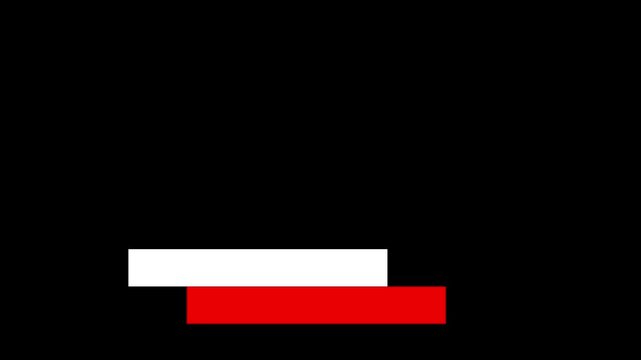 Clean minimalist lower third with elegant white bars and a disappearing line effect on a black screen background for easy integration into any software using transparent alpha channel overlays. 4k