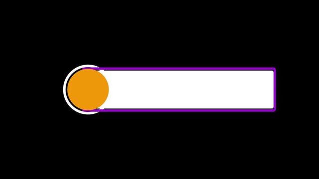 Modern motion graphics lower third with a white bar aesthetic on a black background providing a clean and simple look for video editors needing high quality transparent titles with alpha channel. 4k