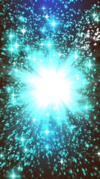 Digital Light Burst With Sparkling Particles, Radiant Rays and Abstract Energy Explosion vertical video