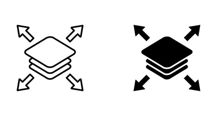 Scalability icon set with style outline and solid. vector simple elements.
