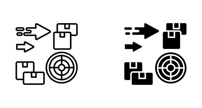 Realignment icon set with style outline and solid. vector simple elements.