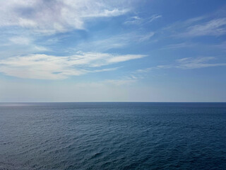 Blue sea and sky.