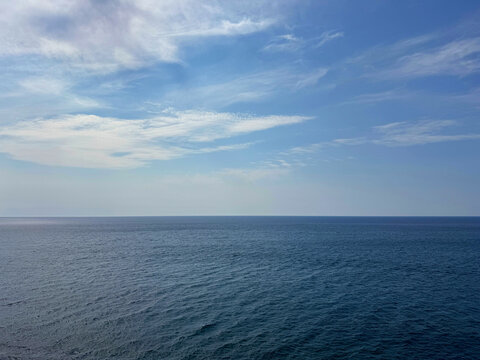 Blue sea and sky.
