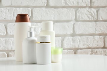 Personal hygiene products on the table