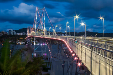 noite na Ponte Herc&iacute;lio Luz Florian&oacute;polis Santa Catarina Brasil florianopolis vista do novo mirante