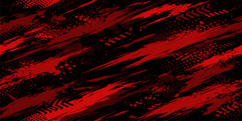 Dark grunge abstract wallpaper featuring a dirty red binary code pattern over a textured vintage metal wall with blood and fire art design © PAGLAA