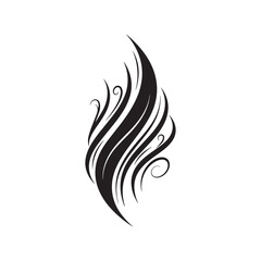 Obraz premium Fire Ornament Silhouette Icon