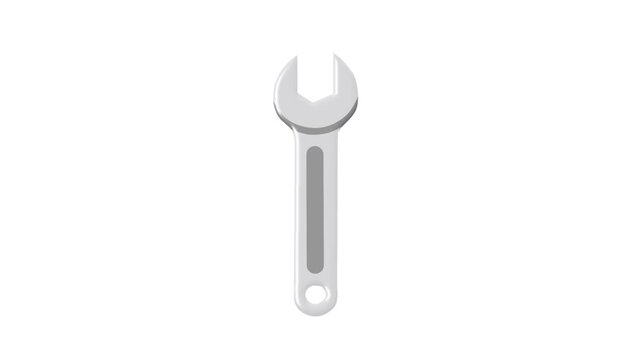 2D Animated Wrench for Mechanical Repair Service
