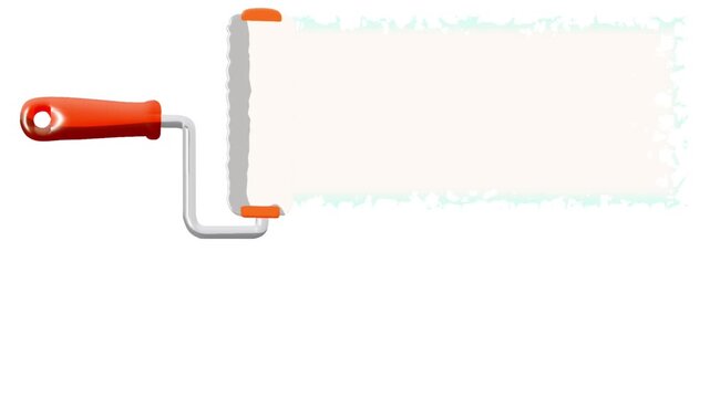 2D Animated Paint Roller for Wall Painting Project