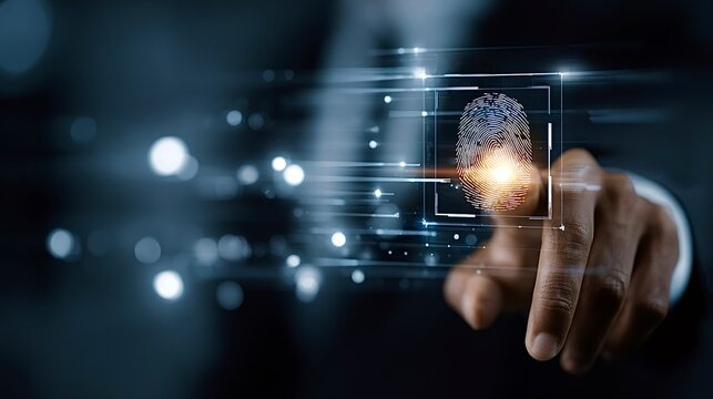 Fingerprint scanning for secure digital identity authentication