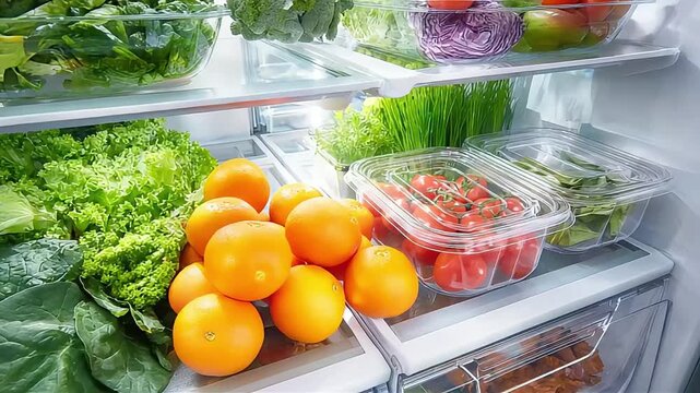 A vibrant display of fresh fruits and vegetables evokes health and freshness, perfect for promoting healthy eating habits.