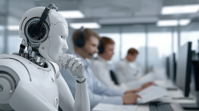 Human robot collaboration in office with UBI universal basic income