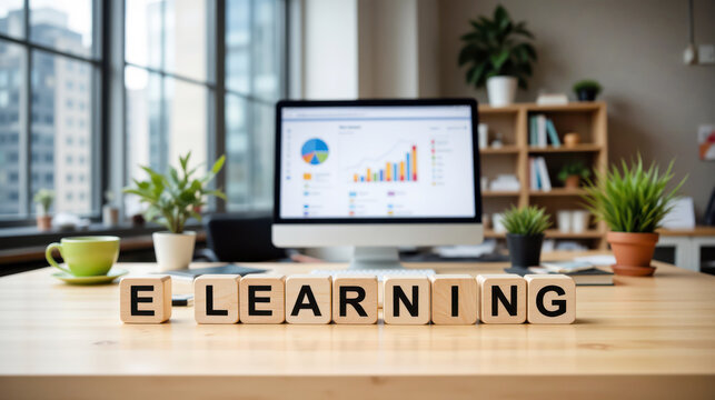 E learning platform for online course training and remote study, education programs with lessons and quizzes for skill building, certification and employee development in distance class