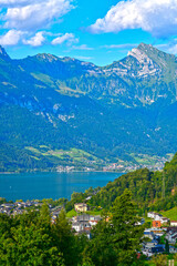 Quarten am Walensee im Kanton St. Gallen in der Schweiz