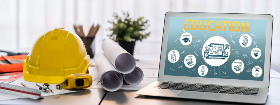 E-learning website with sofware for student to study online on the internet network brisk