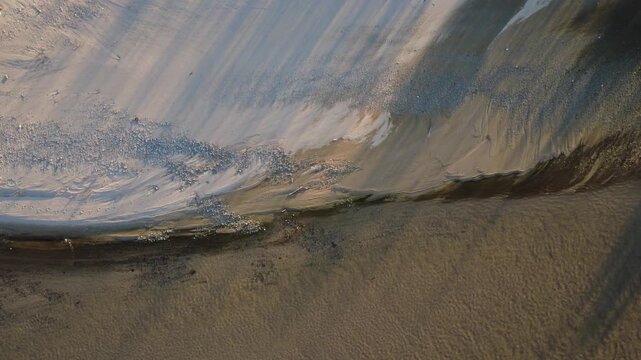 Tordera River Flowing Between Palafolls and Blanes in Catalonia