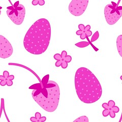 Fototapeta premium Easter eggs seamless pattern for wallpaper and kitchen fabrics and textiles and kids linens and wrapping paper
