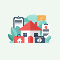 Fototapeta premium Real Estate Investment Property House.